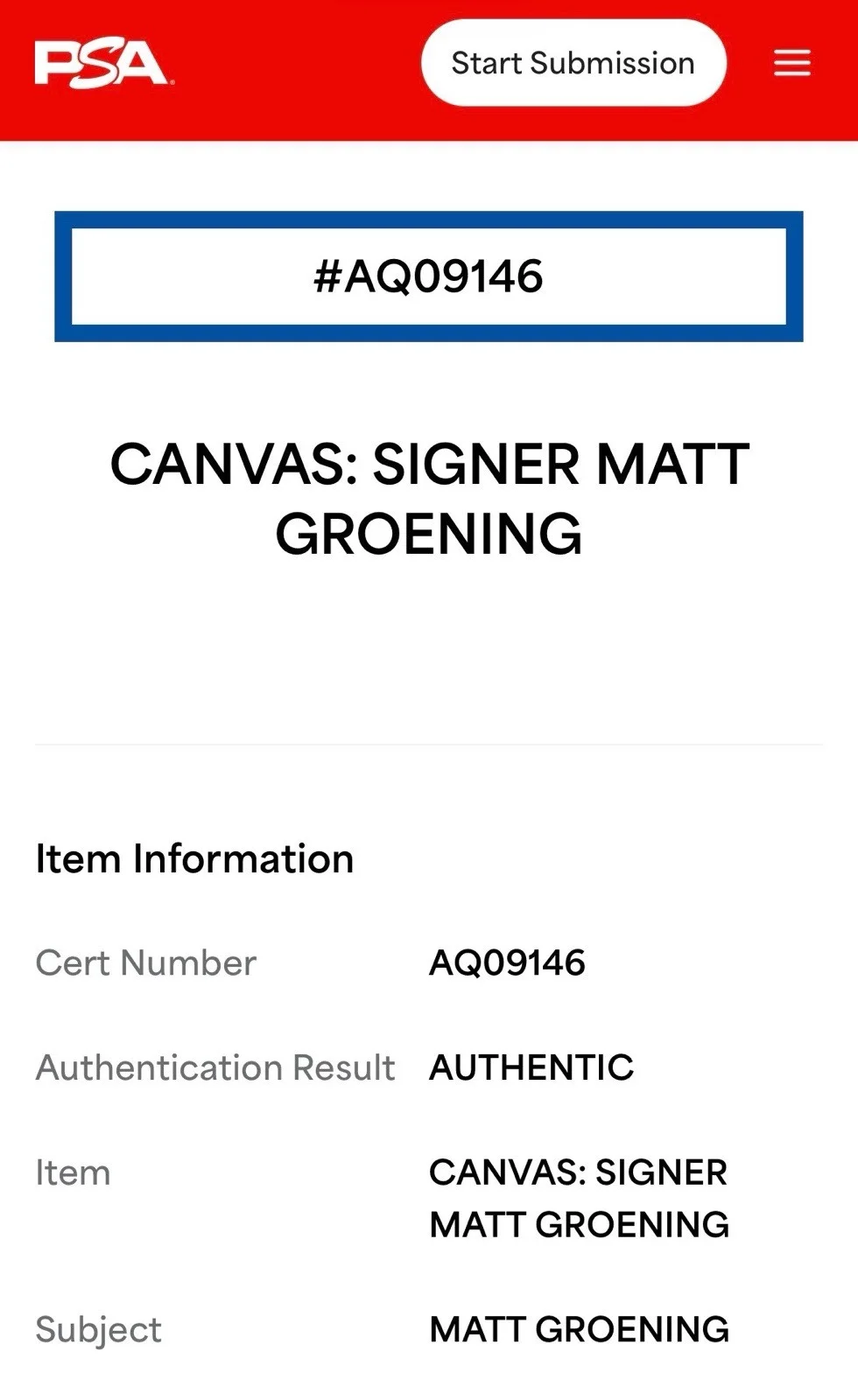 Matt Groening — Matt Groening Autograph & Bart Sketch The Simpsons 8x10 Thin Canvas PSA COA, изображение 3
