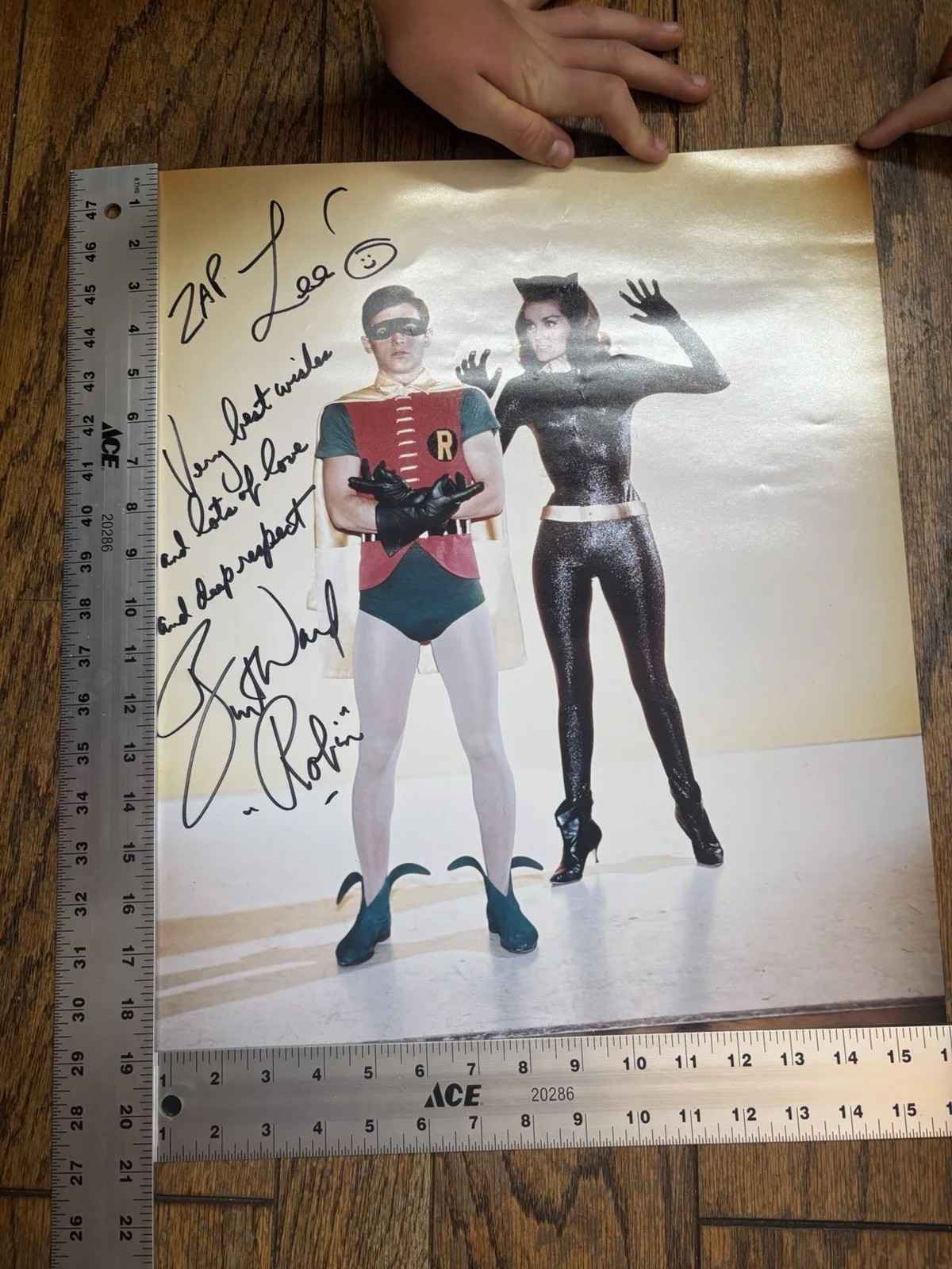 Burt Ward — Vintage Batman Robin Autographed Photo Burt Ward From Lee Meriwether Estate