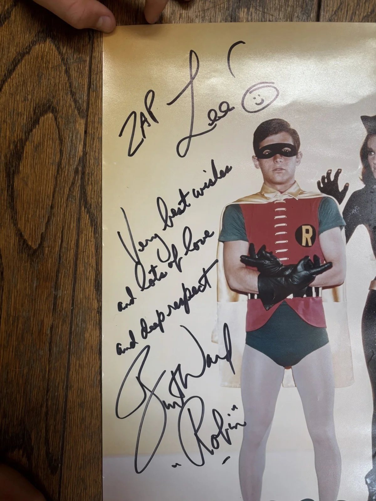 Burt Ward — Vintage Batman Robin Autographed Photo Burt Ward From Lee Meriwether Estate, изображение 3