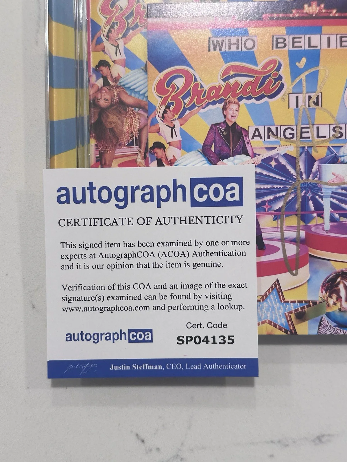 BRANDI CARLILE AUTOGRAPHED "WHO BELIEVES IN ANGELS?" SIGNED ART CARD COA #4, изображение 2