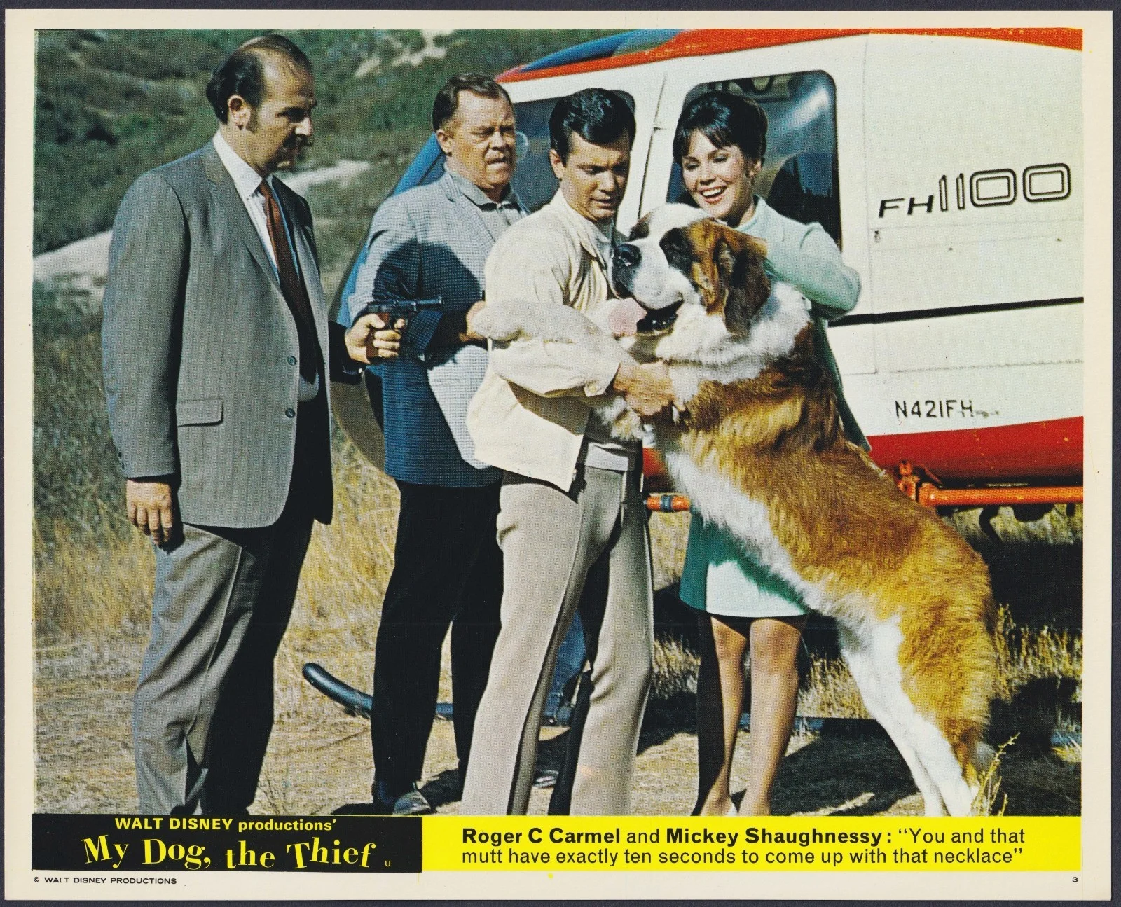 My Dog the Thief 8x ORIGINAL UK FOH Lobby Cards DISNEY 1969, изображение 3