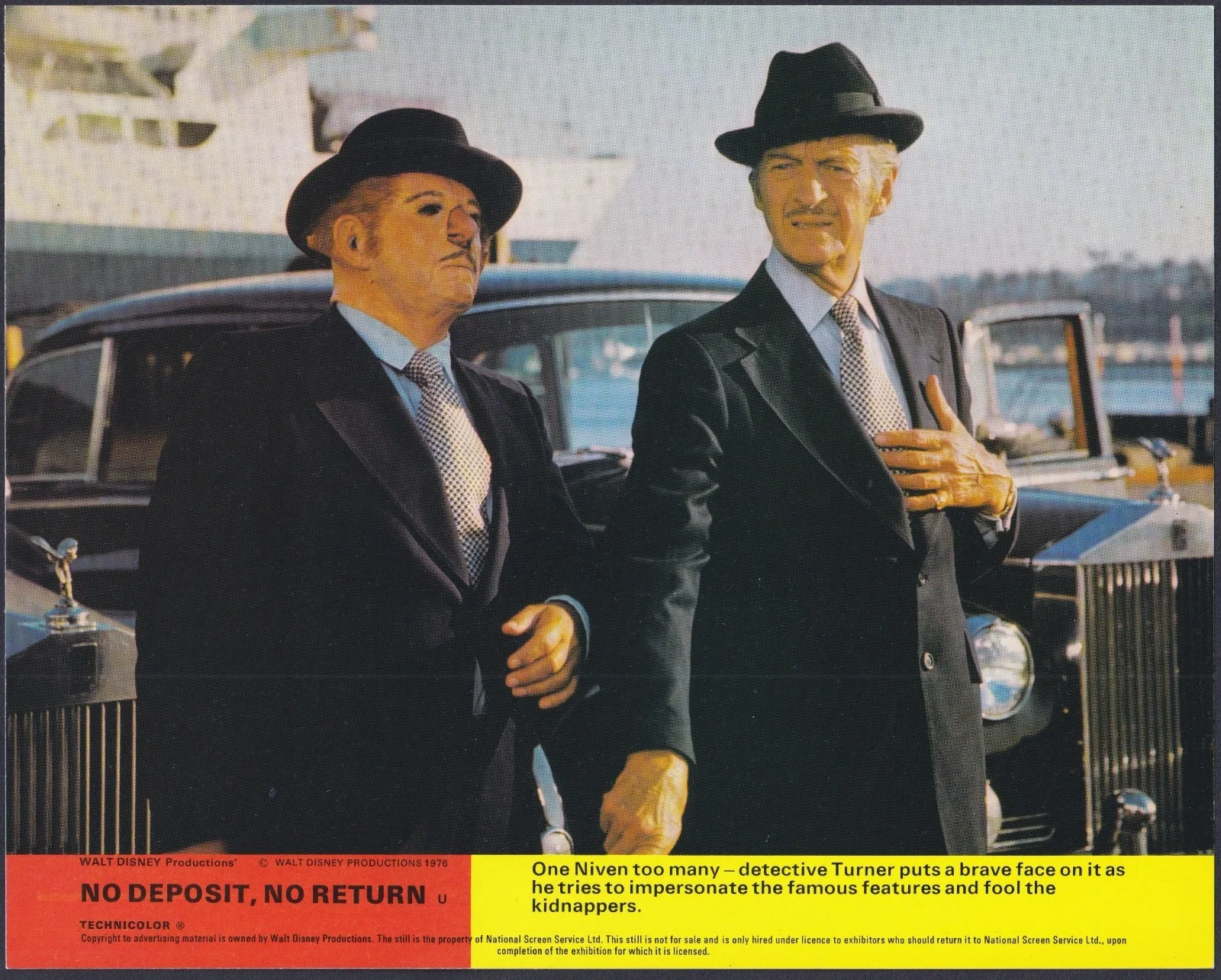 No Deposit No Return 8x ORIGINAL UK FOH Lobby Cards DISNEY David Niven 1976, изображение 2
