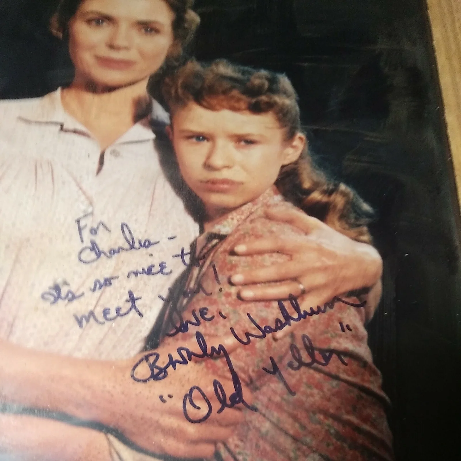 Beverly Washburn — Old Yeller Beverly Washburn autographed / signed photograph authentic from promo, изображение 3