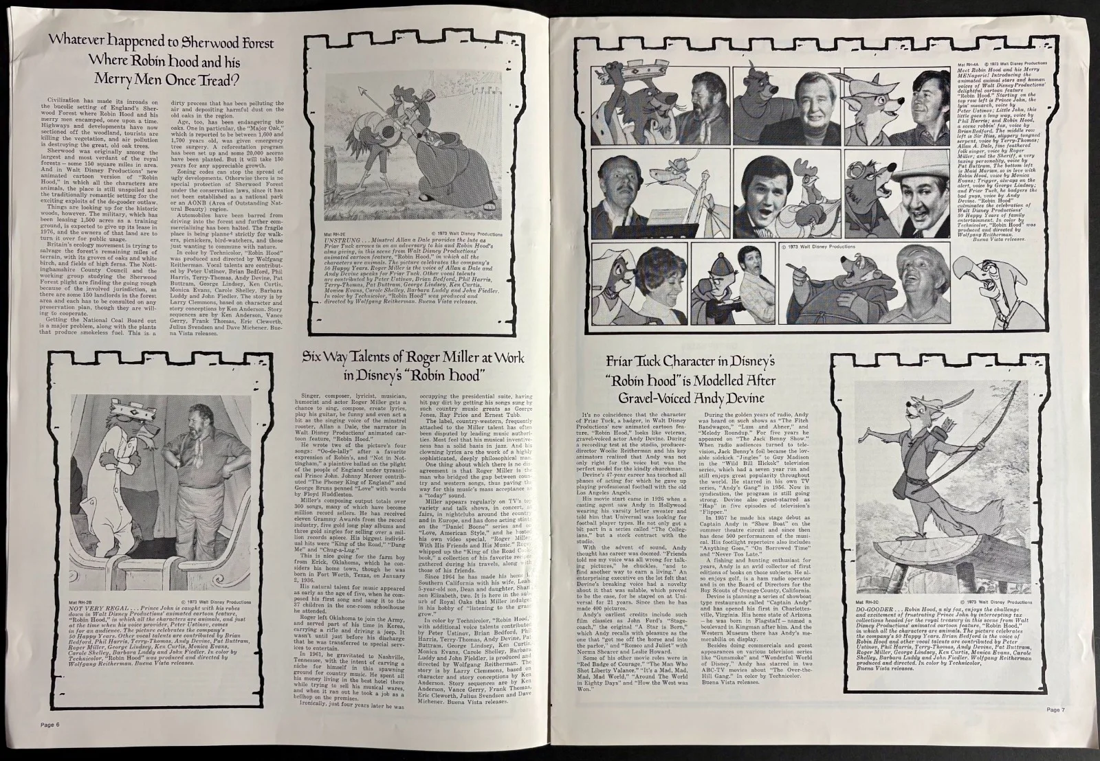 Robin Hood ORIGINAL US Film Campaign Book + Ad Pad DISNEY FIRST RELEASE 1973, image 3