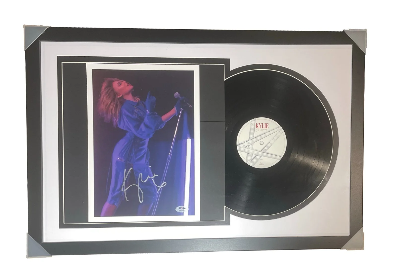 Kylie Minogue Signed Photo + Vinyl • PSA COA • Framed Display • Disco Era, изображение 2