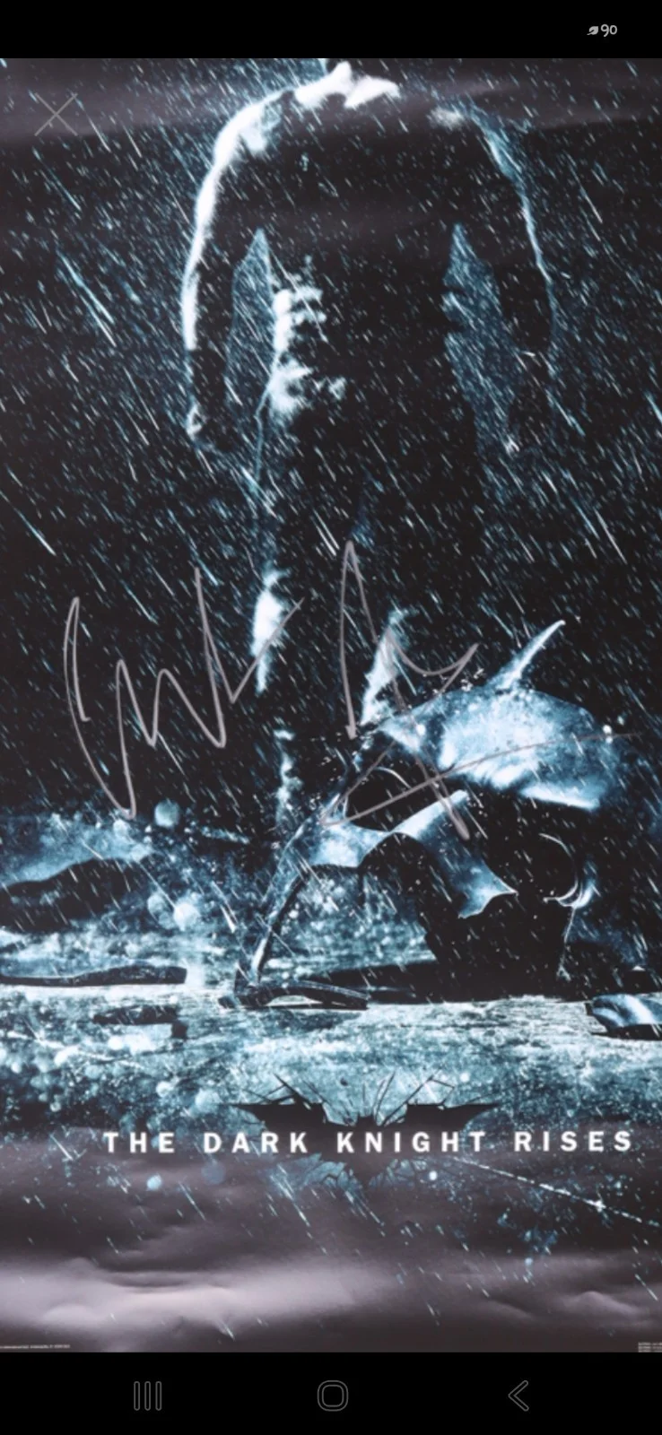 Christian Bale — CHRISTIAN BALE / Batman SIGNED THE DARK KNIGHT RISES 24x36 POSTER PSA CERT COA, изображение 2