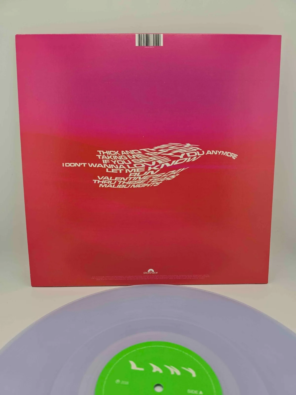 Signed LANY - Malibu Nights Paul Klein Jake Goss Autographed Clear Vinyl LP, image 2