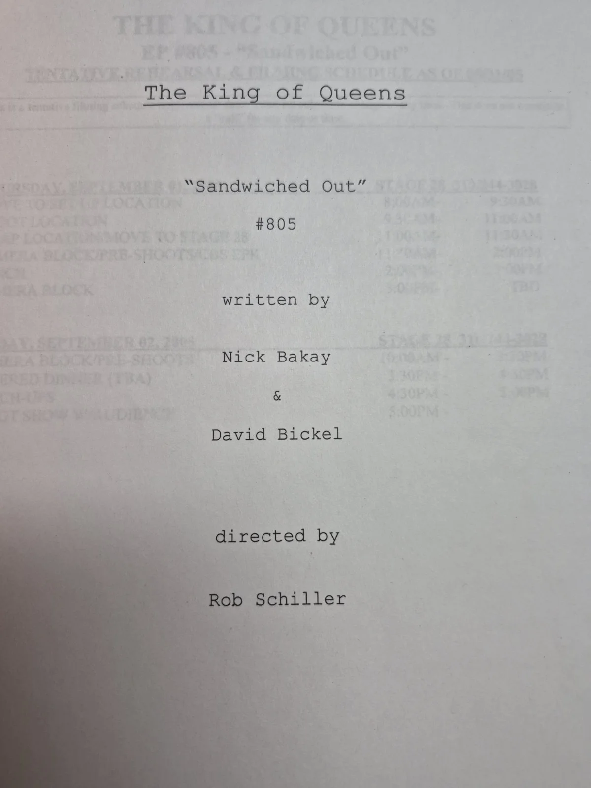 Leah Remini, Kevin James — King Of Queens Autograph Script "Sandwiched Out" 9/01/05 Kevin James Leah Remini, image 5