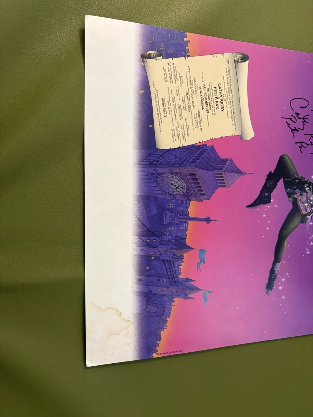 Cathy Rigby — Cathy Rigby Is Peter Pan Signed Autographed Poster, image 5