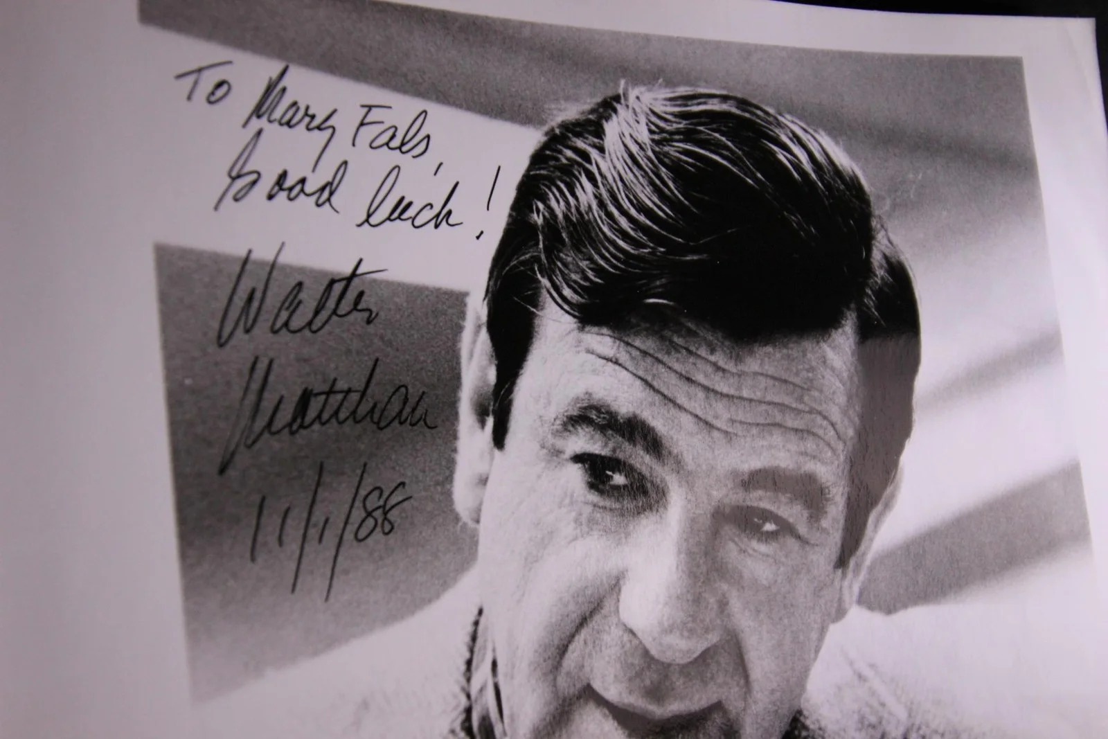 Walter Matthau — WALTER MATTHAU (1920-2000) (ODD COUPLE~BAD NEWS BEARS) AUTOGRAPH PHOTO~, изображение 2