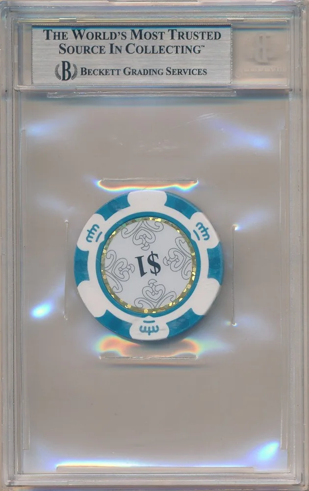 Charlie Sheen — CHARLIE SHEEN SIGNED AUTOGRAPH LAS VEGAS POKER CHIP BGS AUTHENTIC AUTO BAS SP B, image 2