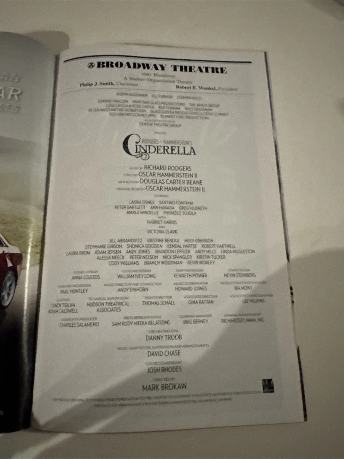 SIGNED Playbill CINDERELLA Santiago Fontana -Tony nominated For Best Actor 2013, изображение 5