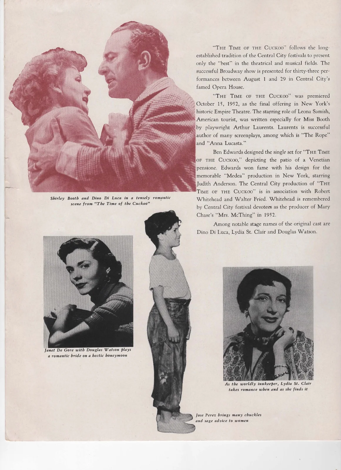 Shirley Booth — Collection-1953 Central City CO Opera Festival-Signed Shirley Booth-Dino Diluca, изображение 4
