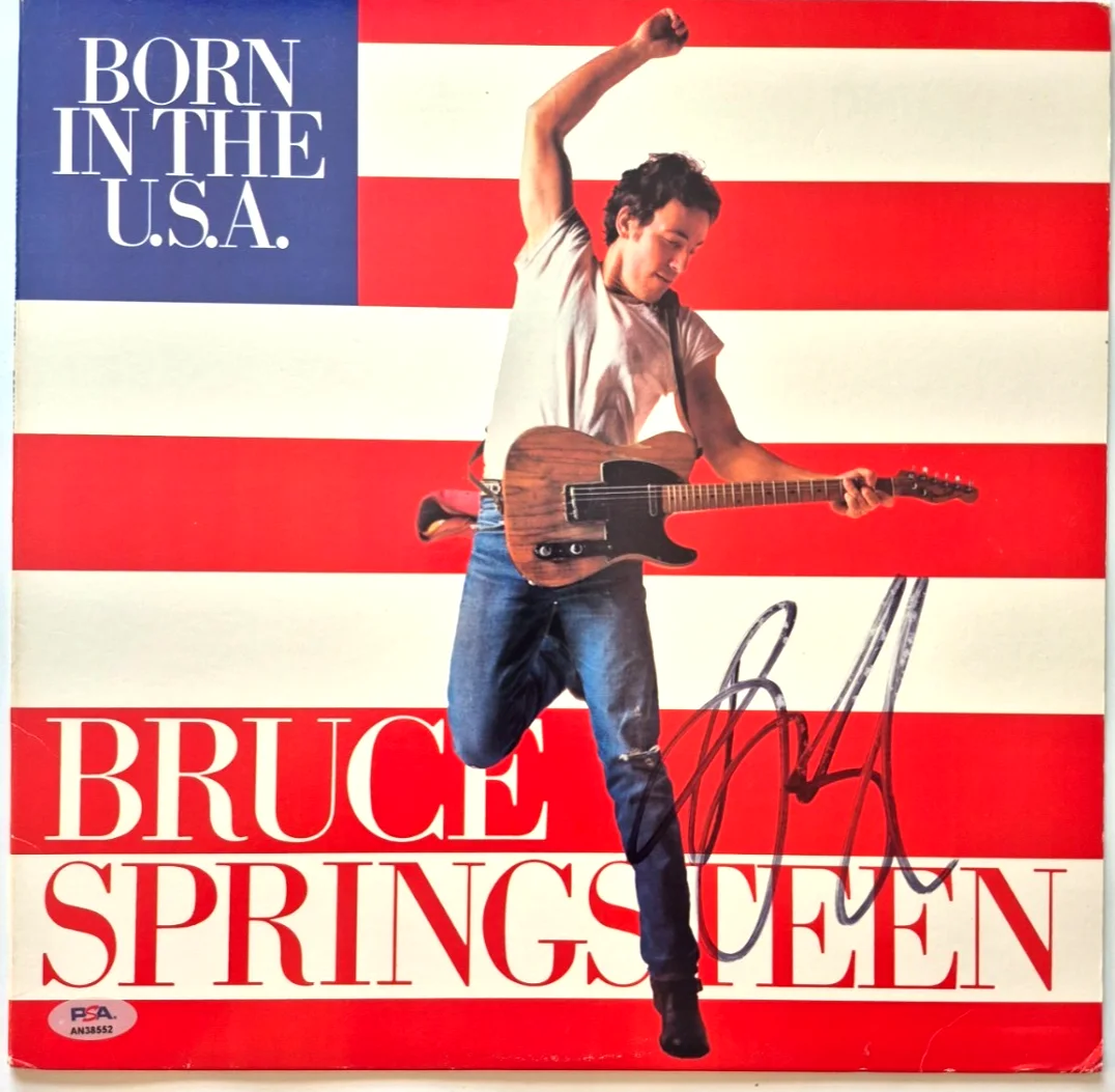 BRUCE SPRINGSTEEN SIGNED AUTOGRAPHED BORN IN THE USA SINGLE ALBUM RARE PSA LOA, изображение 2