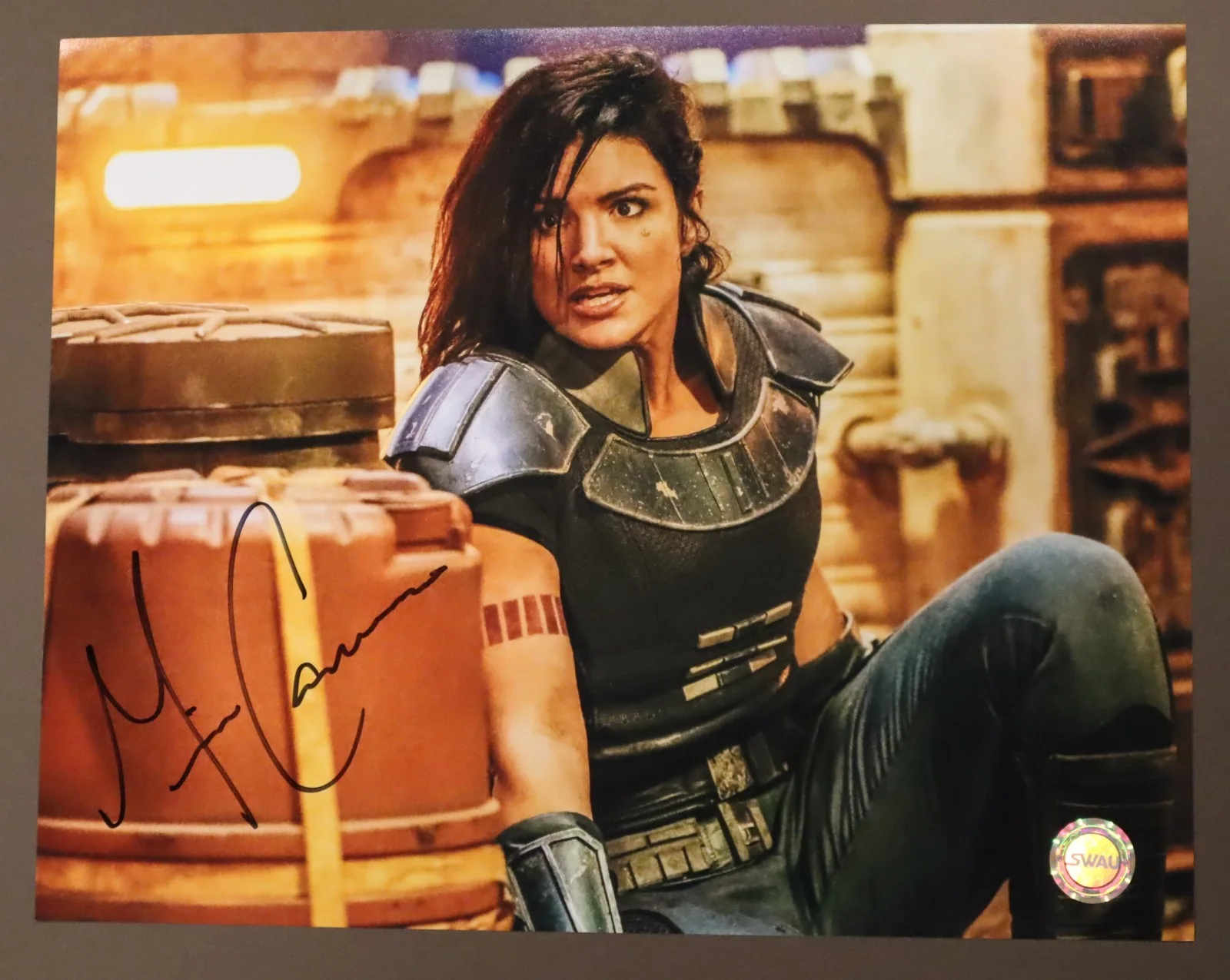 Gina Carano — GINA CARANO SIGNED 11x14" PHOTO MANDALORIAN UFC MMA SWAU COA AUTH