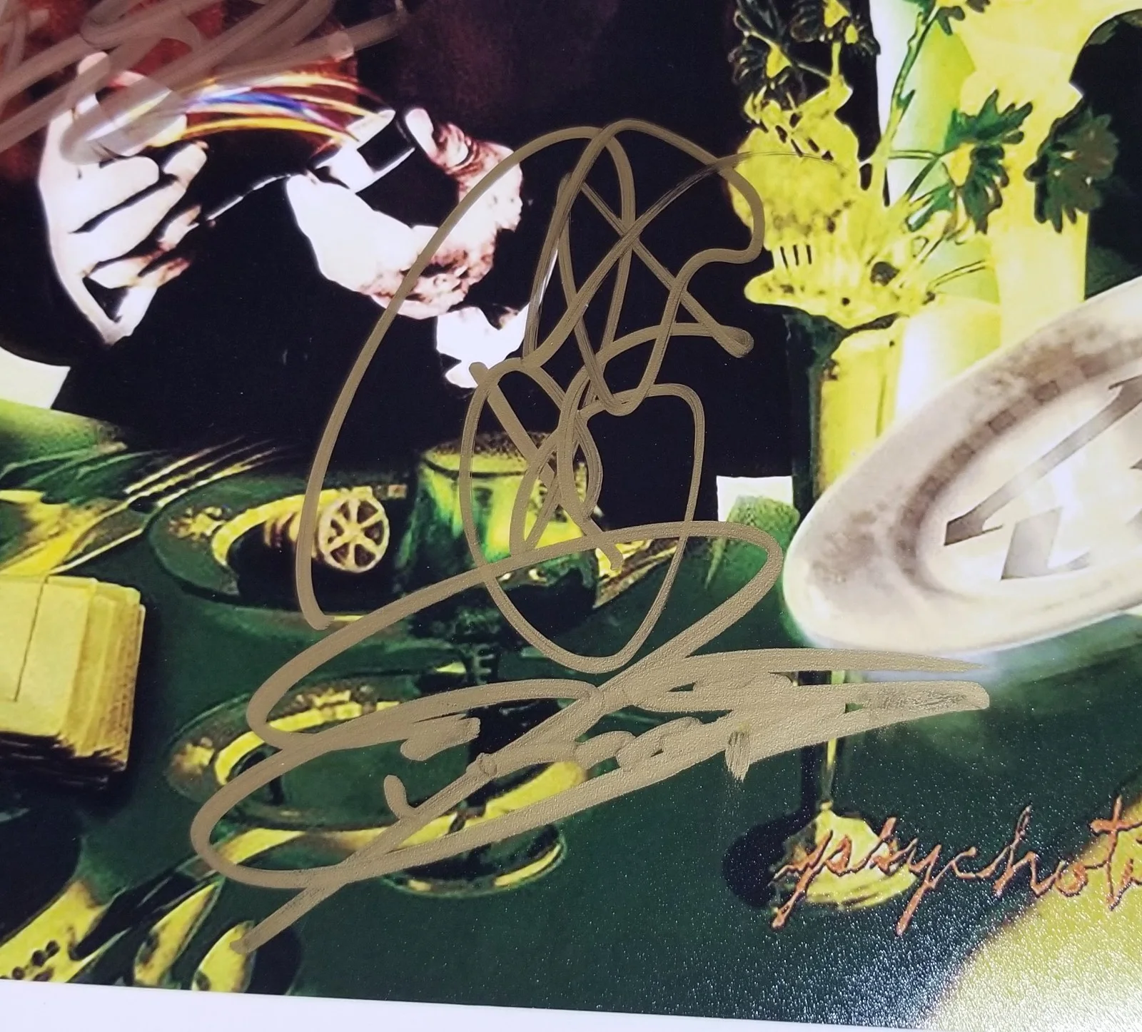 TESLA band hand SIGNED 11x11" Psychotic Supper Photo COA Autographed by 5, image 4