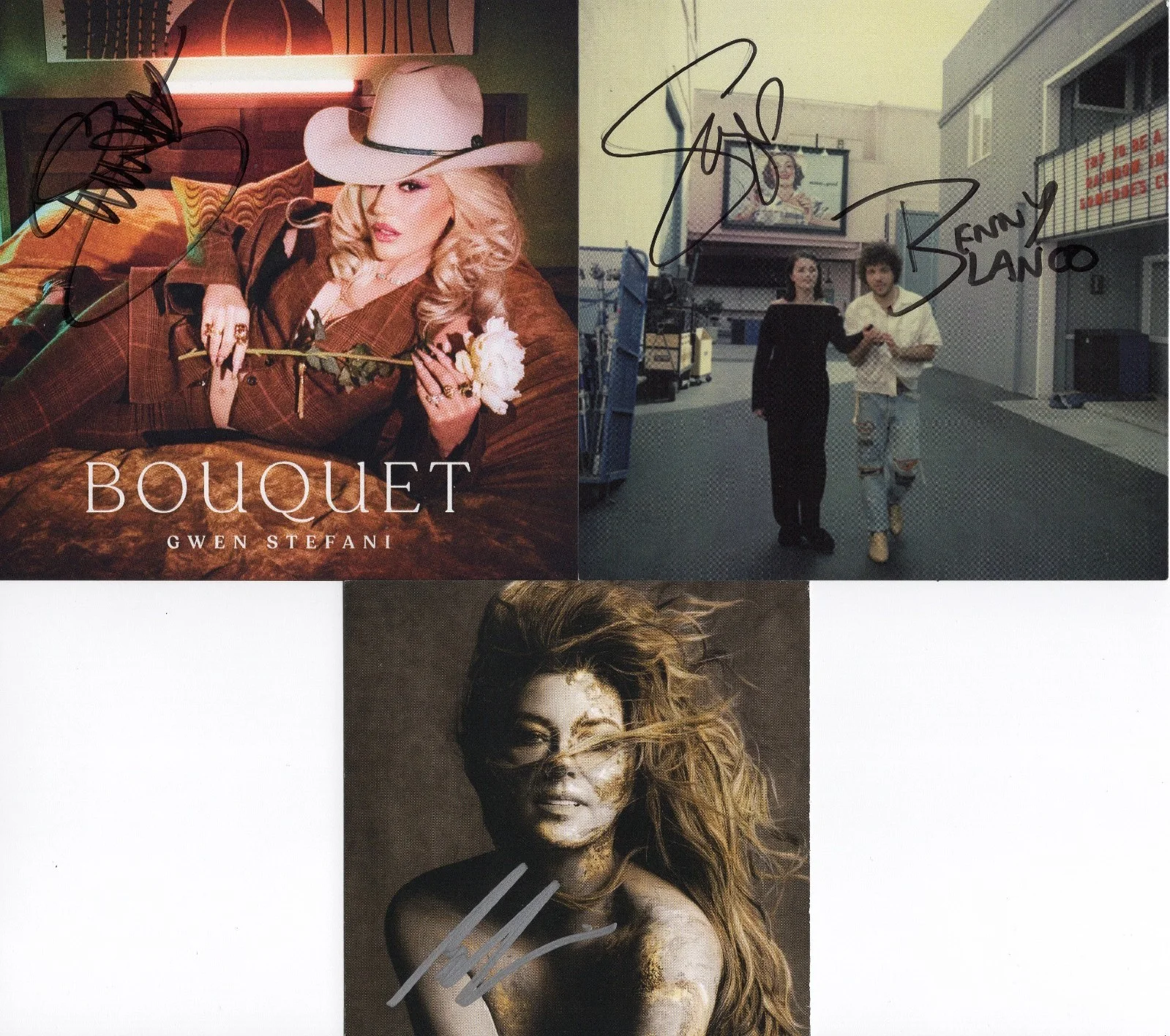 Sabrina Carpenter Ariana Grande Selena Gomez Gwen Stefani Vinyl Signed CD Insert, image 2