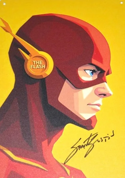 Grant Gustin — GRANT GUSTIN SIGNED BARRY ALLEN "THE FLASH" 8 X 12 TIN PHOTO JSA WITNESSED, изображение 3