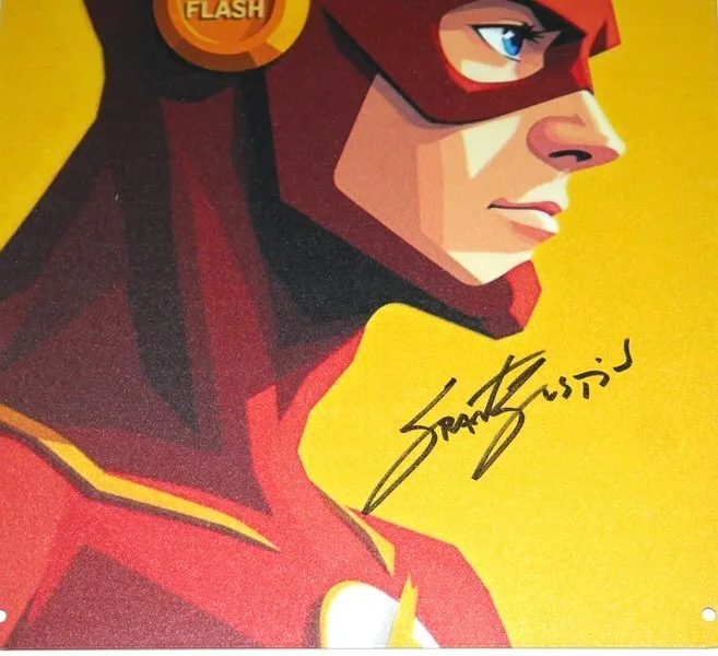 Grant Gustin — GRANT GUSTIN SIGNED BARRY ALLEN "THE FLASH" 8 X 12 TIN PHOTO JSA WITNESSED, изображение 4
