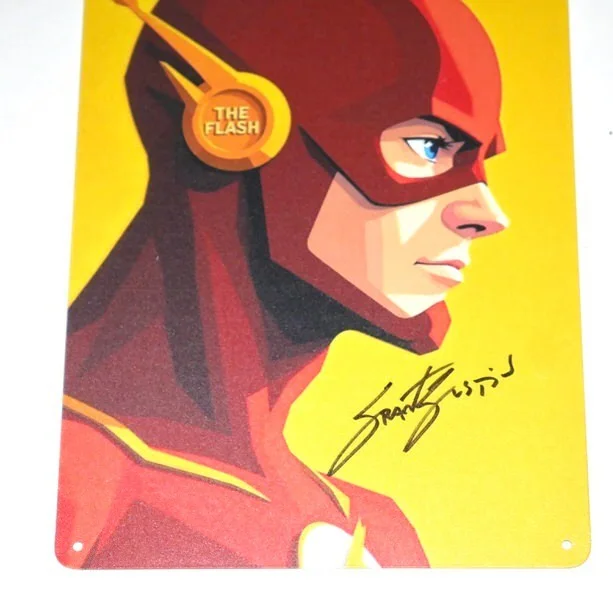 Grant Gustin — GRANT GUSTIN SIGNED BARRY ALLEN "THE FLASH" 8 X 12 TIN PHOTO JSA WITNESSED, изображение 5