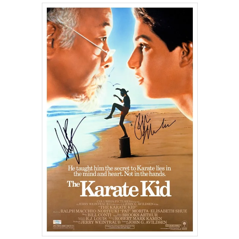 Ralph Macchio, Billy Zabka — Ralph Macchio, Billy Zabka Autographed 1984 The Karate Kid 16x24 Movie Poster