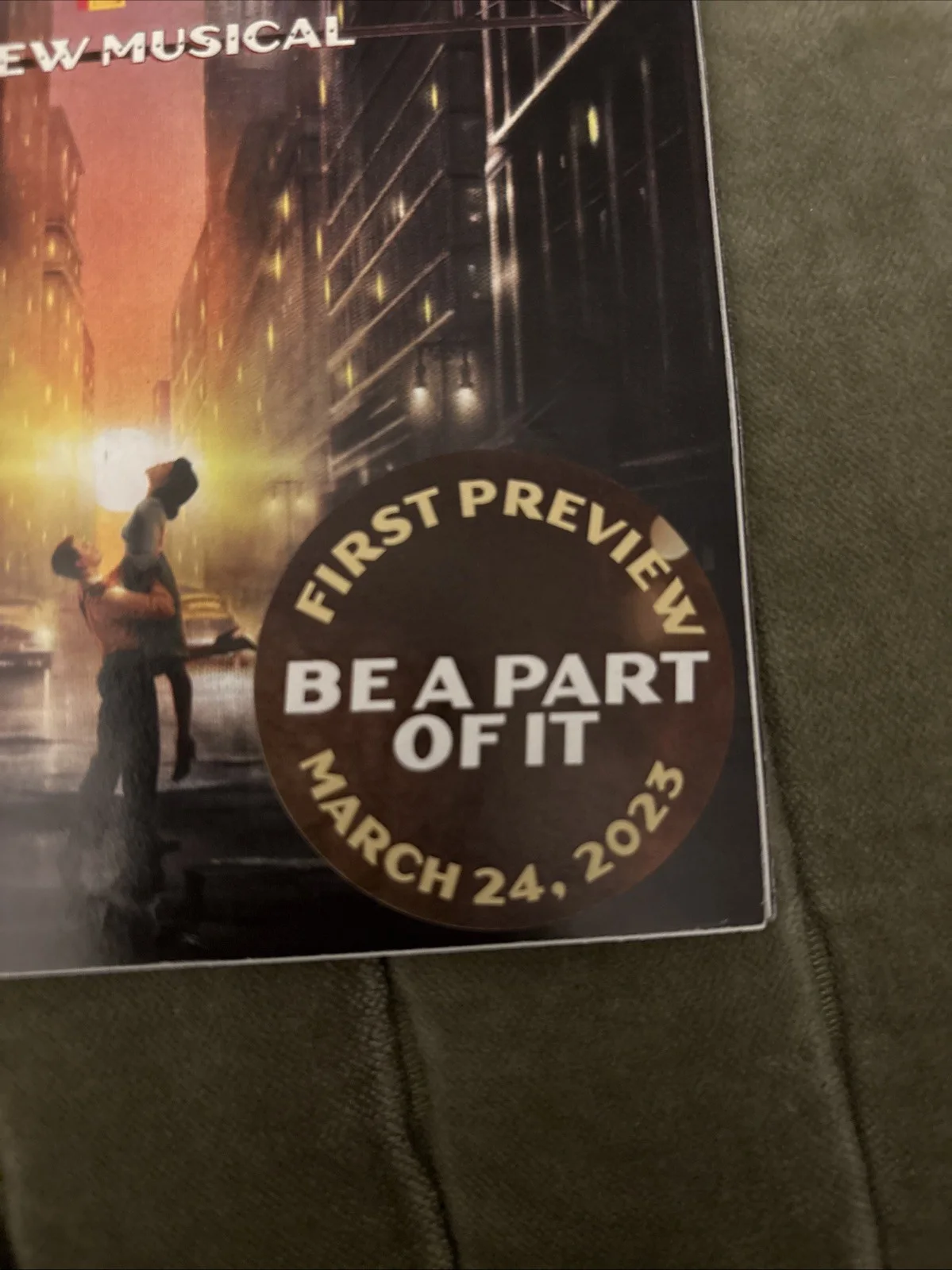 New York New York Broadway Playbill-First Preview With Sticker!, image 3