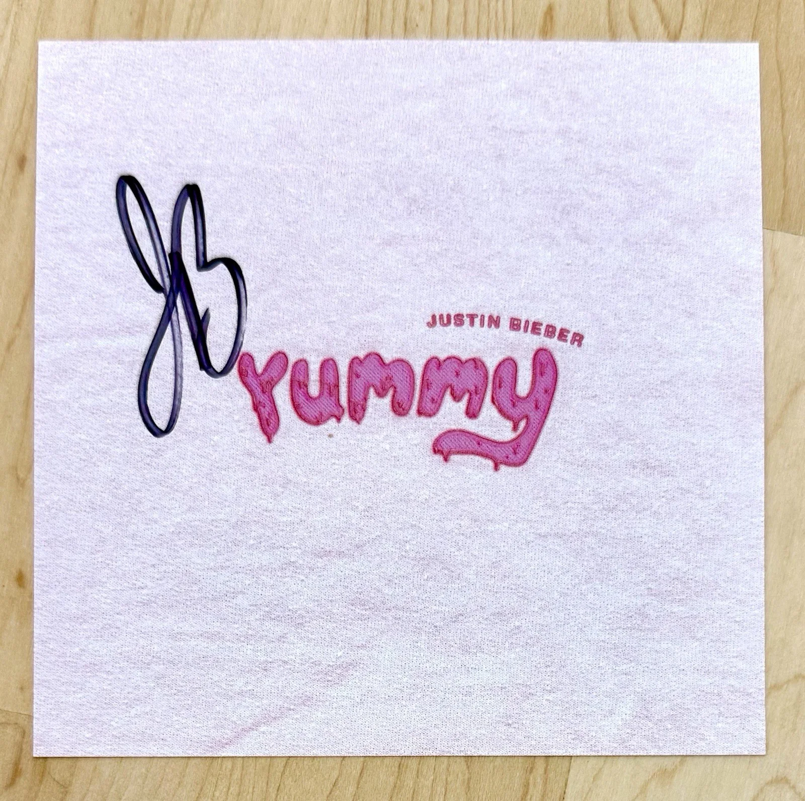 2020 Justin Bieber Signed Insert Sealed New CD Yummy Auto Booklet Album Cover, image 2