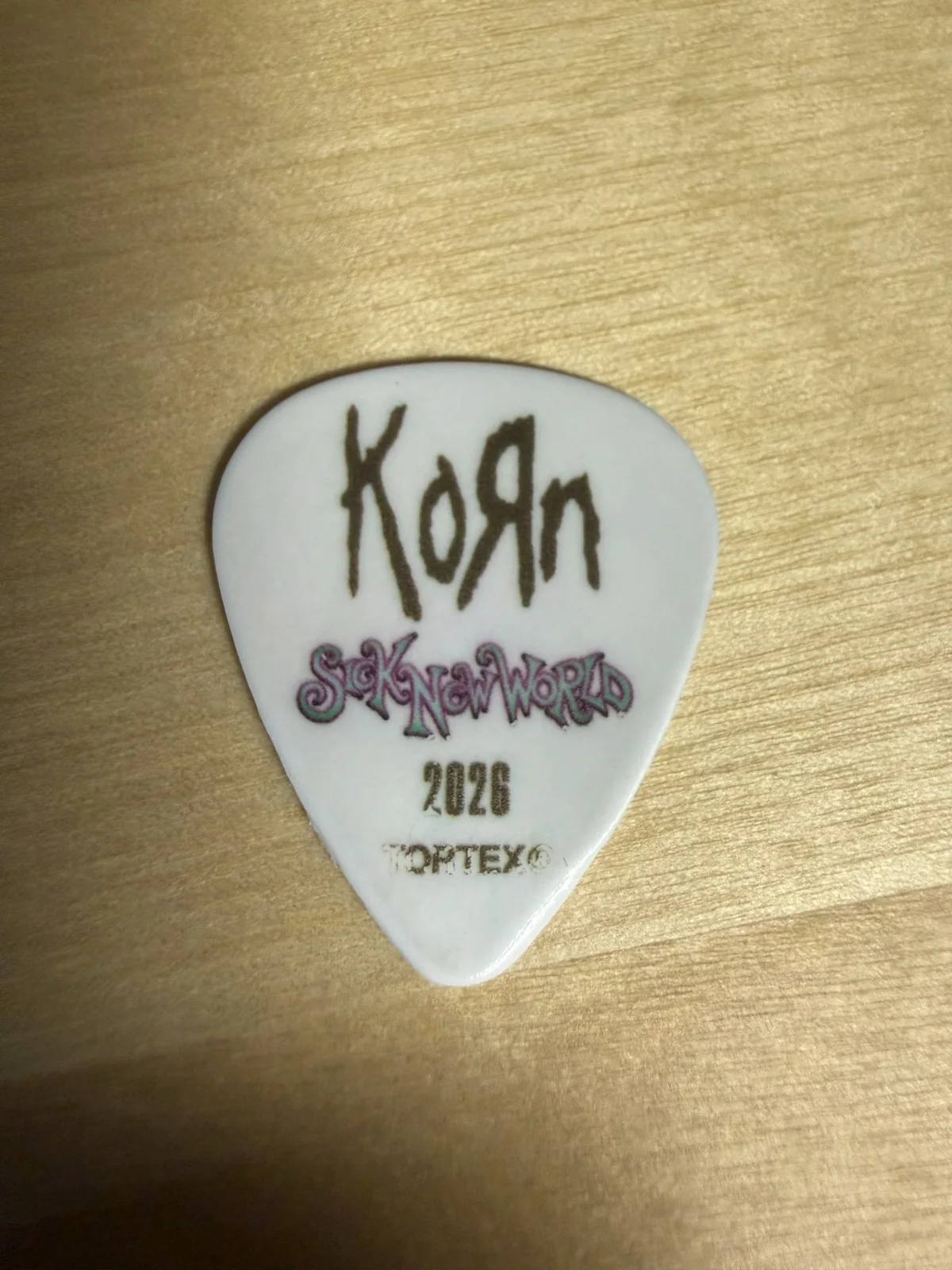 SUPER RARE KORN HEAD Sick New World Las Vegas 2026 Guitar Pick - SOAD, Deftones, изображение 2