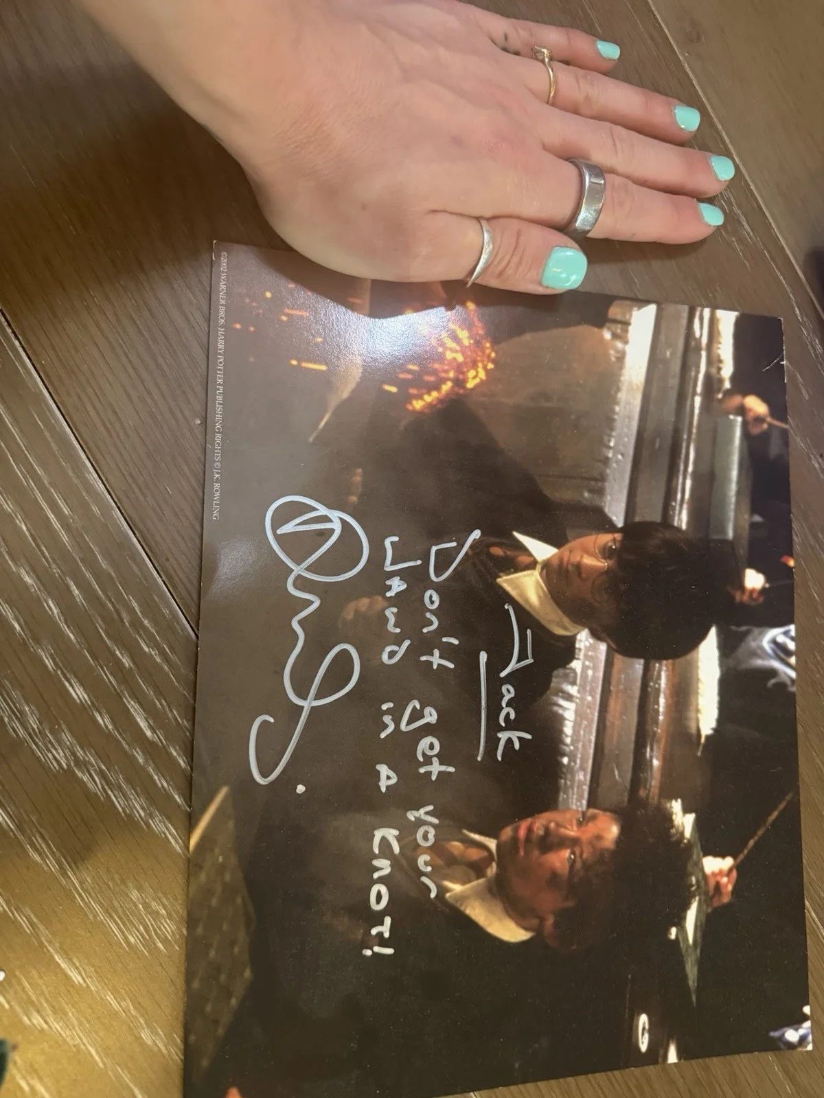 Daniel Radcliffe Autographed Photo From 2000 Filming Of First Movie, image 2