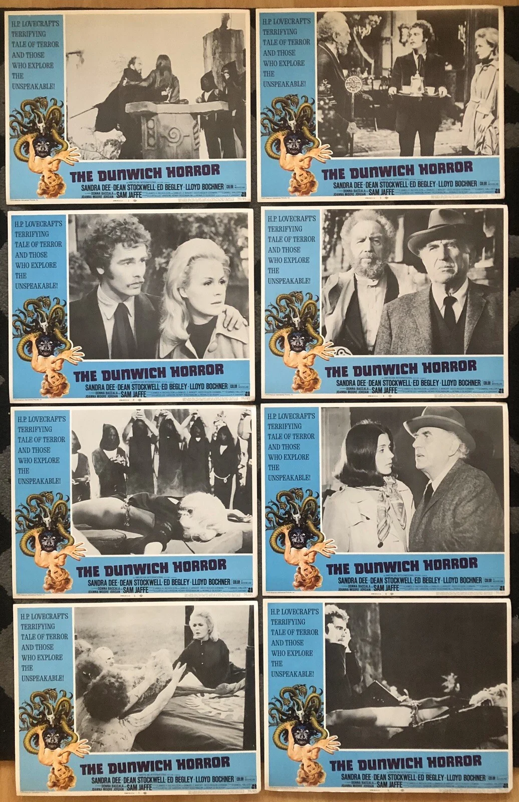 THE DUNWICH HORROR 1970 ORIGINAL U.S. SET OF 8 LOBBY CARDS NEAR MINT, изображение 2