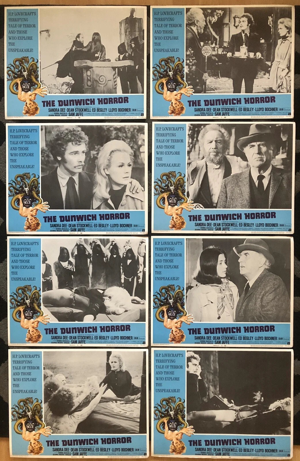 THE DUNWICH HORROR 1970 ORIGINAL U.S. SET OF 8 LOBBY CARDS NEAR MINT, изображение 3
