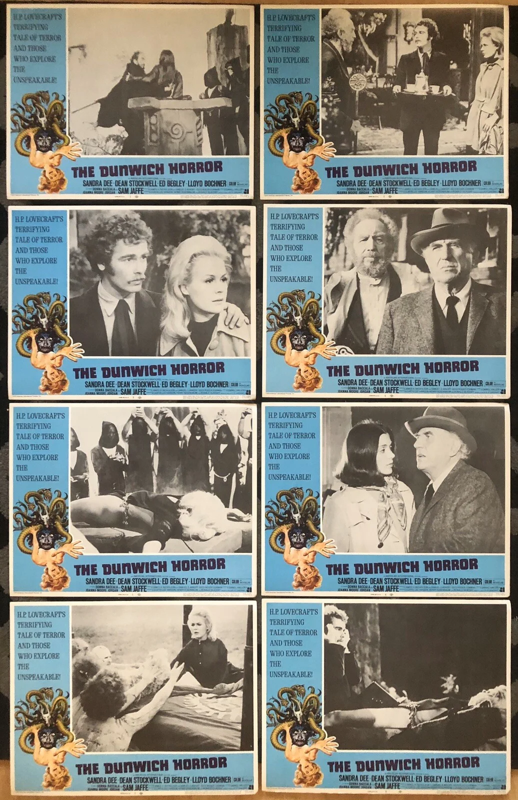 THE DUNWICH HORROR 1970 ORIGINAL U.S. SET OF 8 LOBBY CARDS NEAR MINT, изображение 4