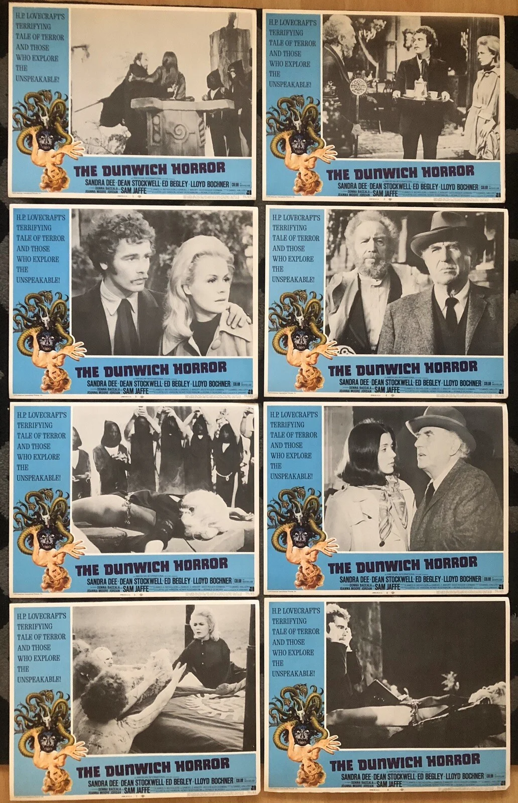 THE DUNWICH HORROR 1970 ORIGINAL U.S. SET OF 8 LOBBY CARDS NEAR MINT, изображение 5