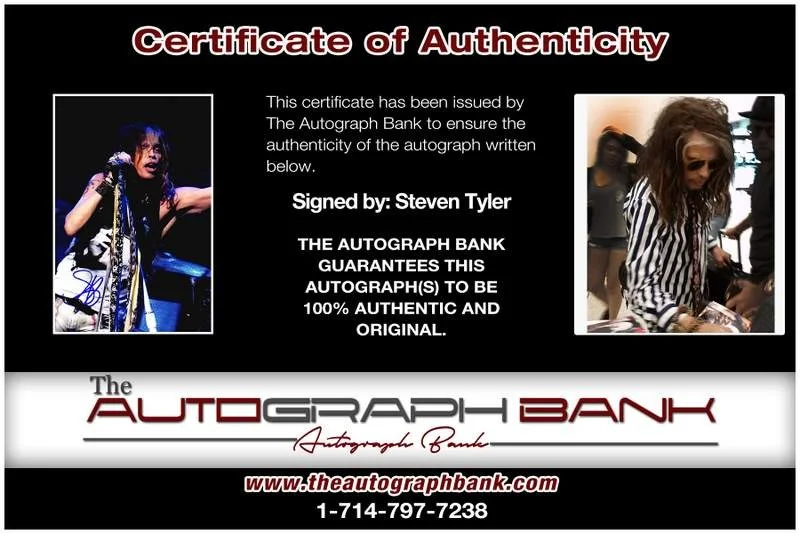 Steven Tyler — Aerosmith Steven Tyler authentic signed rock 10X15 photo |Cert Autographed A0061, изображение 2