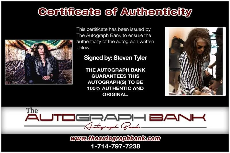 Steven Tyler — Aerosmith Steven Tyler authentic signed rock 10X15 photo |Cert Autographed A0047, изображение 2