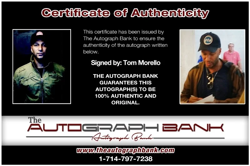 Tom Morello — Tom Morello Rage Against the Machine Authentic signed 10x15 photo |CERT 26-c, image 2