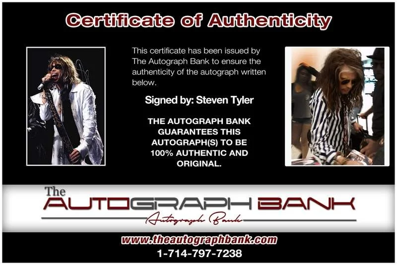 Steven Tyler — Aerosmith Steven Tyler authentic signed rock 10X15 photo |Cert Autographed A0059, изображение 2
