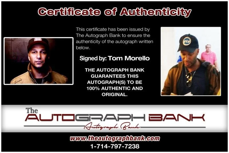 Tom Morello — Tom Morello Rage Against The Machine Authentic signed 10X15 photo |CERT B4, image 2
