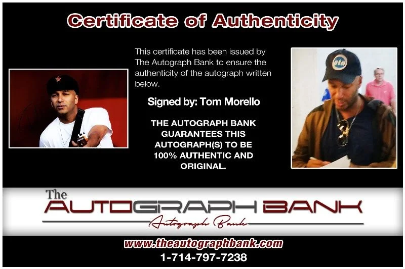 Tom Morello — Tom Morello Rage Against The Machine Authentic signed 10x15 photo |CERT 419-b, image 2
