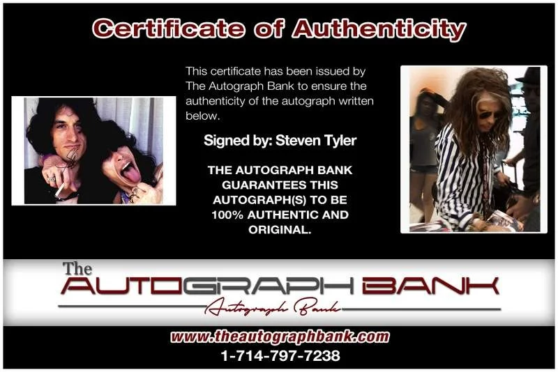 Steven Tyler — Aerosmith Steven Tyler authentic signed rock 10X15 photo |Cert Autographed A0058, изображение 2