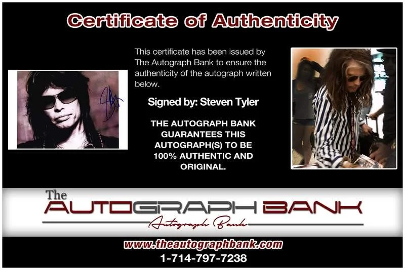 Steven Tyler — Aerosmith Steven Tyler authentic signed rock 10X15 photo |Cert Autographed A0019, изображение 2