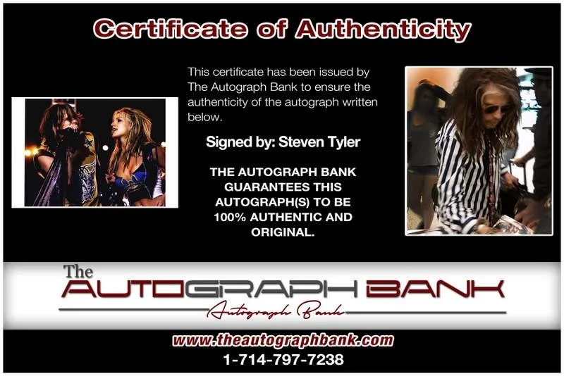 Steven Tyler — Aerosmith Steven Tyler authentic signed rock 10X15 photo |Cert Autographed A0021, изображение 2