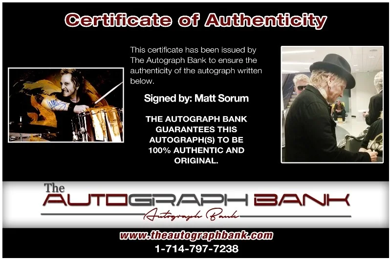 Matt Sorum — Matt Sorum Guns N Roses Authentic signed Rock 10x15 photo |Cert Autographed 26-g, image 2