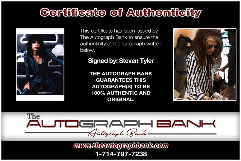 Steven Tyler — Aerosmith Steven Tyler authentic signed rock 10X15 photo |Cert Autographed A0024, изображение 2