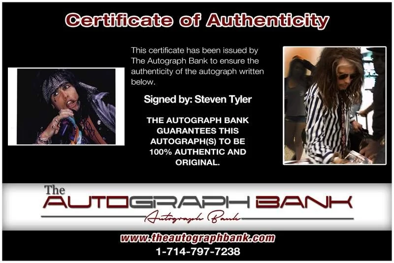 Steven Tyler — Aerosmith Steven Tyler authentic signed rock 10X15 photo |Cert Autographed A0023, изображение 2