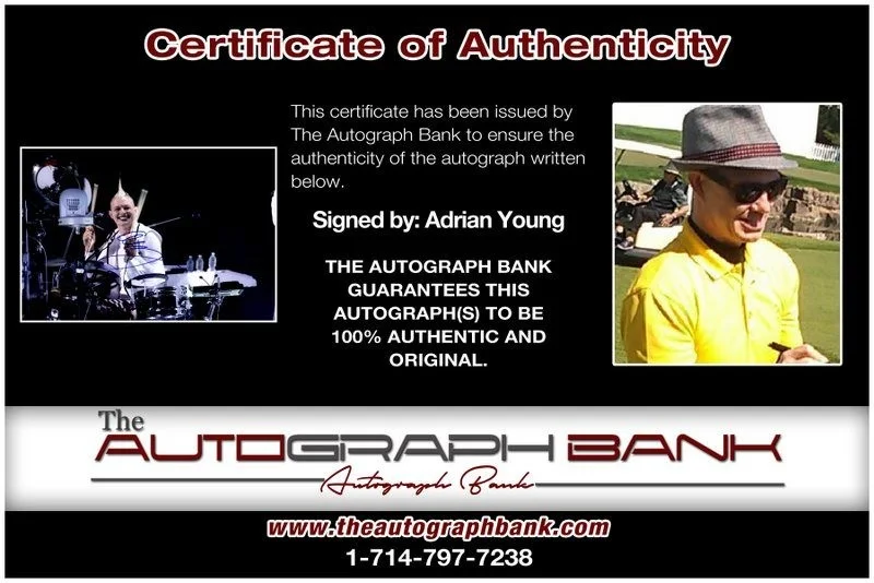 Adrian Young — Adrian Young No Doubt Authentic signed rock 10X15 photo W/Cert Autographed B5, image 2