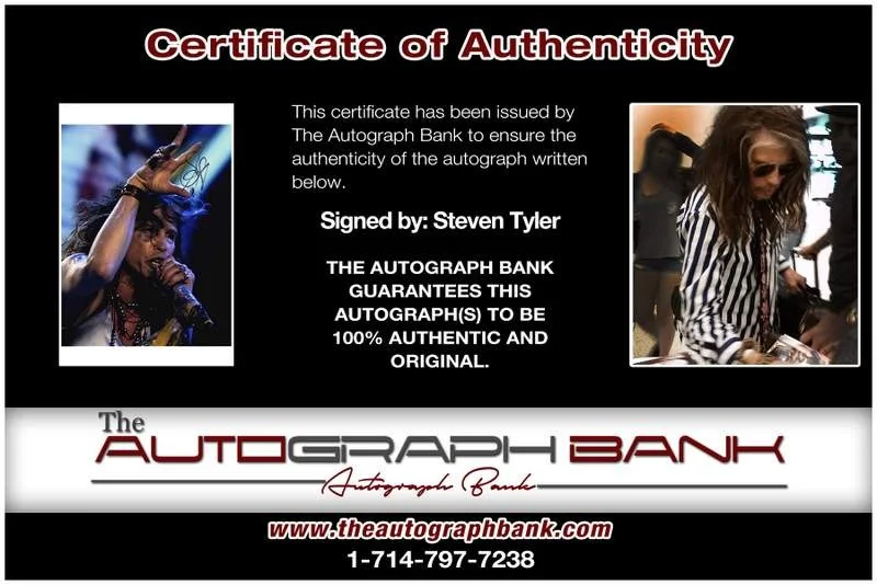 Steven Tyler — Aerosmith Steven Tyler authentic signed rock 10X15 photo |Cert Autographed A0029, изображение 2