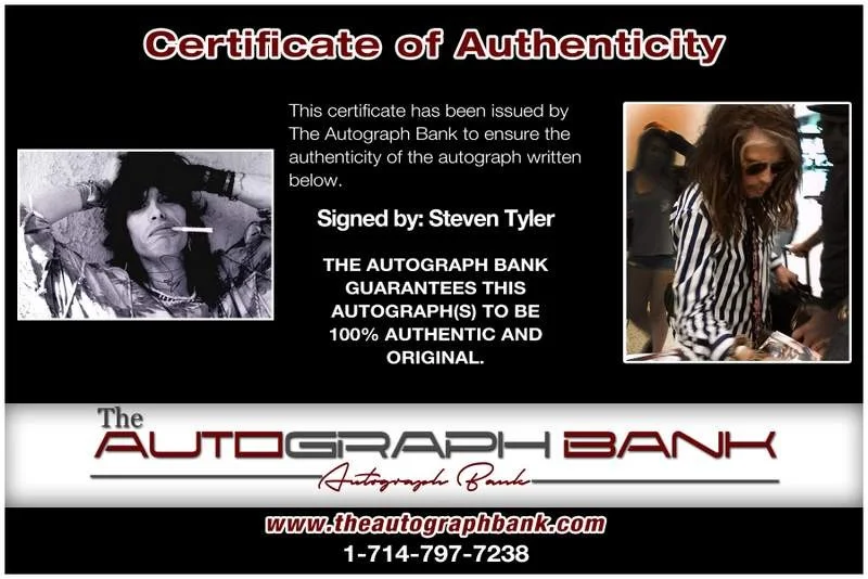 Steven Tyler — Aerosmith Steven Tyler authentic signed rock 10X15 photo |Cert Autographed A0013, изображение 2