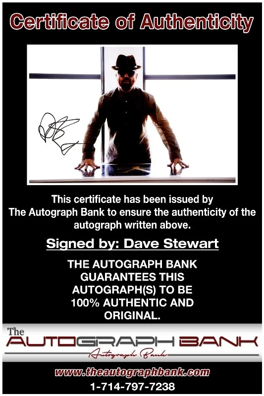 Dave Stewart — Dave Stewart Eurythmics Authentic signed Rock 10x15 photo |Cert Autographed 26-c, image 2