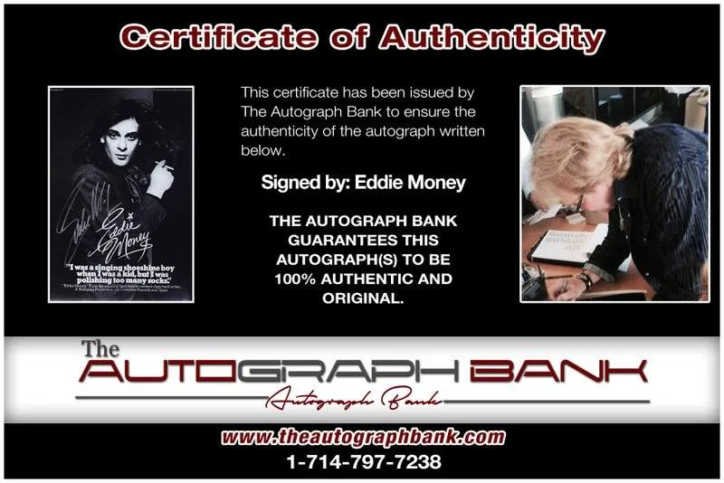 Eddie Money — Eddie Money authentic signed rock 10X15 photo W/Certificate Autographed (A0001), изображение 2